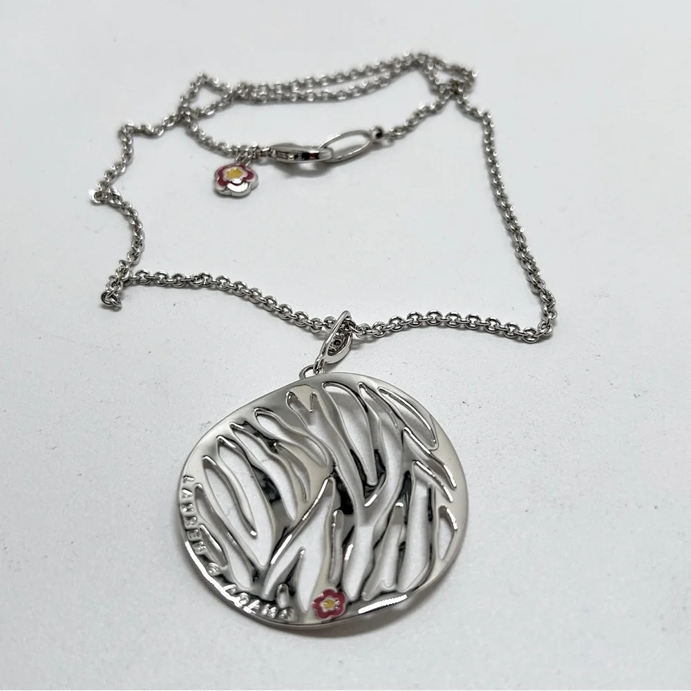 Lauren Adams, Bradford Jewelers, Ct, Long Silver Plate Pendant Necklace, NIB - Picture 2 of 9